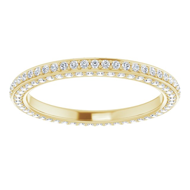 0.75 ct. Round Diamond 3 Sided Eternity Band-VIRABYANI